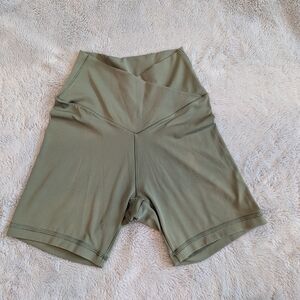 Aerie Sage Green Bike Shorts